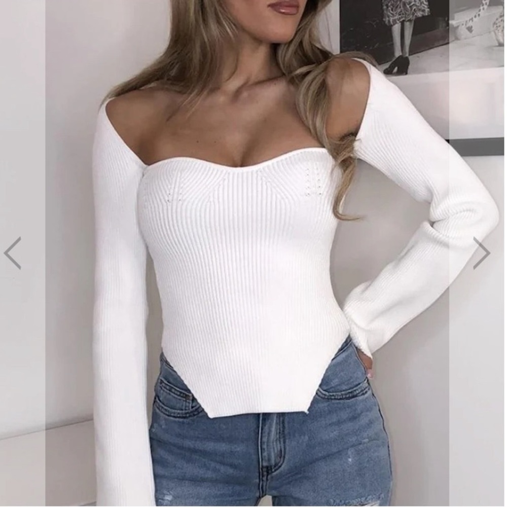 Scoop Neck Ribbed Sweater - Picture 2 of 6